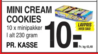 ABC Lavpris MINI CREAM COOKIES tilbud