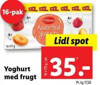 Lidl Yoghurt med frugt tilbud
