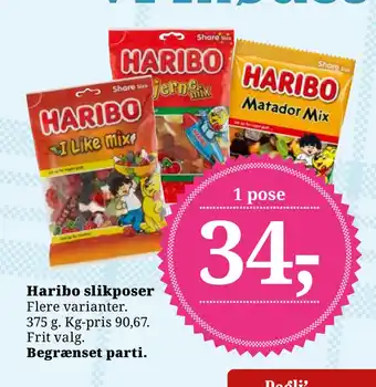 Dagli'Brugsen Haribo slikposer tilbud