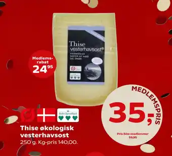 Kvickly Thise økologisk vesterhavsost tilbud