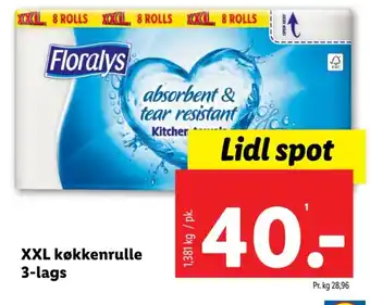 Lidl XXL køkkenrulle 3-lags tilbud