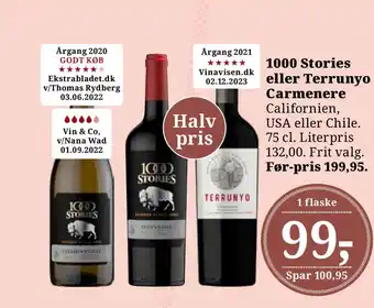 Dagli'Brugsen 1000 Stories eller Terrunyo Carmenere tilbud