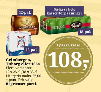 Dagli'Brugsen Grimbergen, Tuborg eller 1664 tilbud