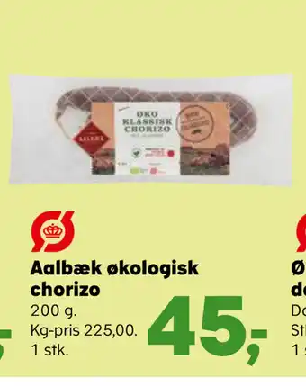 Kvickly Aalbæk økologisk chorizo tilbud