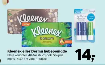 Kleenex eller Derma læbepomade