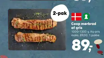 Kvickly Coop mørbrad af gris tilbud
