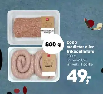 Kvickly Coop medister eller frikadellefars tilbud