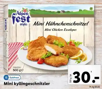 Lidl Mini kyllingeschnitzler tilbud