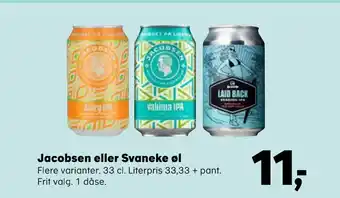 Kvickly Jacobsen eller Svaneke øl tilbud