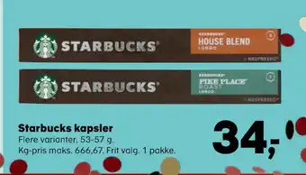 Kvickly Starbucks kapsler tilbud