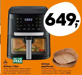 Kvickly Airfryer 7 liter tilbud