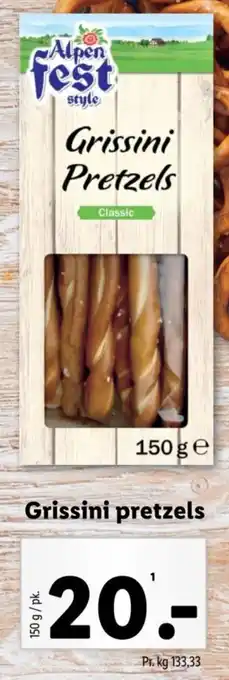 Grissini pretzels