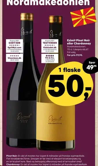 SuperBrugsen Ezimit Pinot Noir eller Chardonnay tilbud