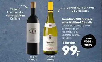 SuperBrugsen Aventino 200 Barrels eller Moillard Chablis tilbud