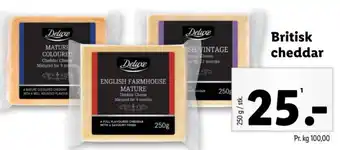 Lidl Britisk cheddar tilbud