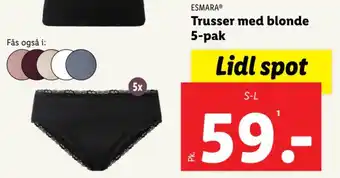 Lidl Trusser med blonde 5-pak tilbud