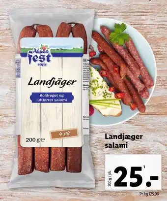 Lidl Landjæger salami tilbud