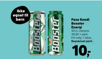 SuperBrugsen Faxe Kondi Booster Energi tilbud