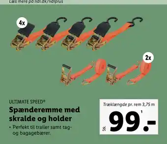 Lidl Spænderemme med skralde og holder tilbud