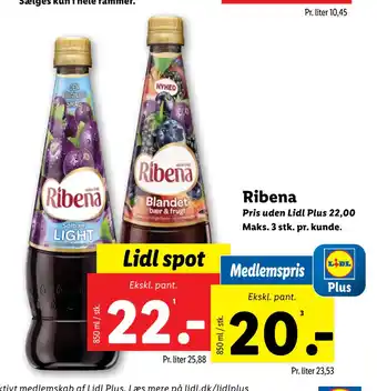 Lidl Ribena tilbud