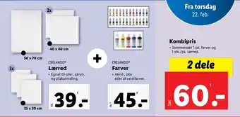 Lidl Lærred + Farver tilbud
