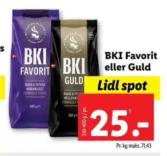 Lidl BKI Favorit eller Guld tilbud