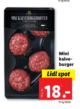 Lidl Mini kalve burger tilbud