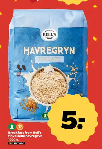Netto Breakfast from Bell's finvalsede havregryn tilbud
