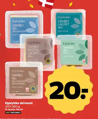 Netto Egelykke skiveost tilbud
