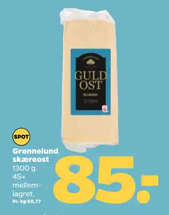 Netto Grønnelund skæreost tilbud