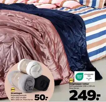 Netto Sengetæppe i velour tilbud