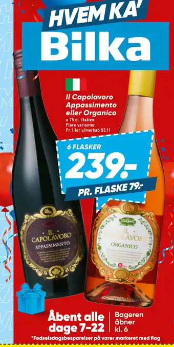 Bilka Il Capolavoro Appassimento eller Organico tilbud