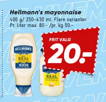 Bilka Hellmann's mayonnaise tilbud