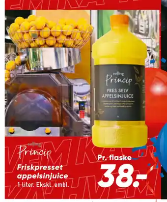 Bilka Friskpresset appelsinjuice tilbud