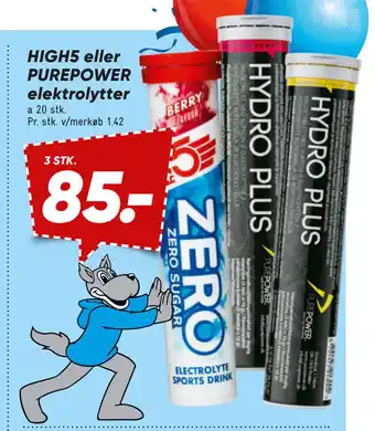 HIGH5 eller PUREPOWER elektrolytter