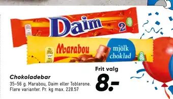 Bilka Chokoladebar tilbud
