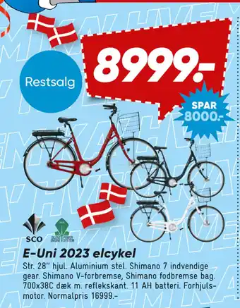 Bilka E-Uni 2023 elcykel tilbud