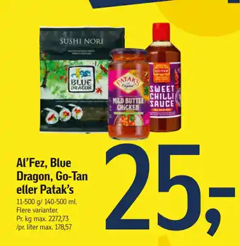Føtex Al’Fez, Blue Dragon, Go-Tan eller Patak’s tilbud