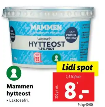 Lidl Mammen hytteost tilbud