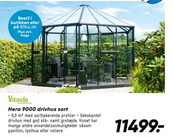 Bilka Hera 9000 drivhus sort tilbud