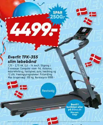Bilka Everfit TFK-355 slim løbebånd tilbud