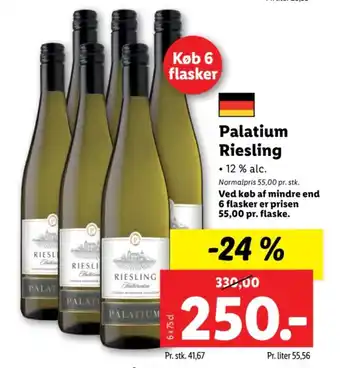 Lidl Palatium Riesling tilbud