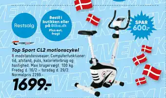 Bilka Top Sport CL2 motionscykel tilbud