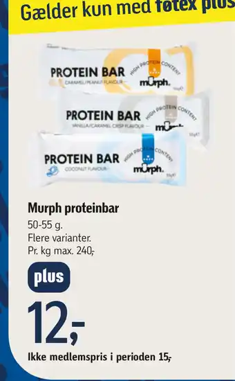 Føtex Murph proteinbar tilbud