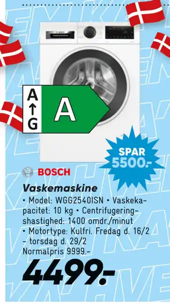 Bilka Bosch Vaskemaskine tilbud