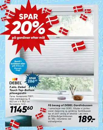 Bilka Debel Touch Top-Bottom plissegardin tilbud