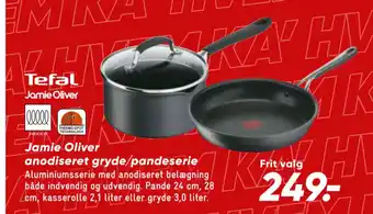 Bilka Jamie Oliver anodiseret gryde/pandeserie tilbud