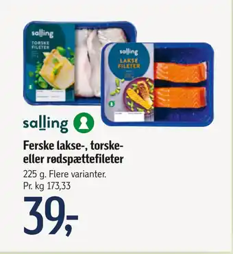 Føtex Ferske lakse-, torske- eller rødspættefileter tilbud