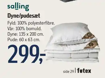 Føtex Dyne/pudesæt tilbud