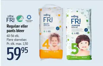 Føtex Regulær eller pants bleer tilbud